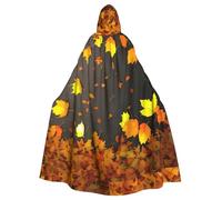 YYHHAOFA Beautiful Falling Leaves Printed Halloween Adult Hooded Cloak is a super large, comfortable, and durable cloak
