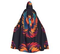 YYHHAOFA Beautiful Phoenix Printed Halloween Adult Hooded Cloak is a super large, comfortable, and durable cloak
