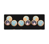 YYHHAOFA Beautiful Prints On Cookies Printed Extra Large Mouse Pad, Computer Office Anti Slip Gaming Keyboard Thickened Version 12x31.5in