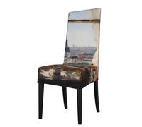 YYHHAOFA beautiful pylons in the distance Printed dining chair cover is easy to disassemble and made of high resilience fabric that is wear-resistant