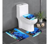 YYHHAOFA Beautiful Underwater World Dolphins Coral Prints 3 Piece Bathroom Rugs Set 24x16in Ultra Soft Absorbent Bath Mats for Spa-Like Home Comfort