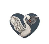 YYHHAOFA Beautiful White Swan Prints Heart Shape Car Air Fresheners Cards Set of 6 Pieces : Hanging Scented Cards for bedroom Bathroom Car Interior Decor