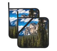 YYHHAOFA Beautiful Yosemite National Park Prints Square Insulated Pot Holder Set of 2 8x8 in for Kitchen lids, Microwave ovens, Outdoor barbecues