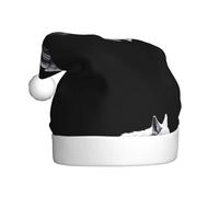 YYHHAOFA Big bad wolf chasing rabbit Pattern Christmas Hat for Adult Making It a Fun and Durable Gift for Men and Women