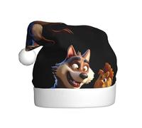 YYHHAOFA Big Bad Wolf Pattern Christmas Hat for Adult Making It a Fun and Durable Gift for Men and Women