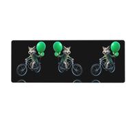 YYHHAOFA Big Bad Wolf With Balloons Printed Extra Large Mouse Pad, Computer Office Anti Slip Gaming Keyboard Thickened Version 12x31.5in