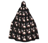 YYHHAOFA Big ears little fat pig Prints Halloween Adult Hooded Cloak is a super large, comfortable, and durable cloak designed for adults