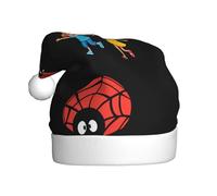 YYHHAOFA Big spider chasing little girl Pattern Christmas Hat for Adult Making It a Fun and Durable Gift for Men and Women