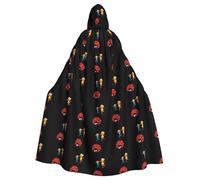 YYHHAOFA Big Spider Chasing Little Girl Printing Halloween Adult Hooded Cape Cloak No Zipper, Comfortable For Costume Parties