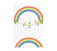 YYHHAOFA Birds under the rainbow Prints Tin decorative painting 8x12in Made of tinplate, wear-resistant and durable