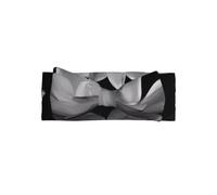 YYHHAOFA Black and white lotus Prints Baby Bow Throw - Soft & Stretchy Nylon-Spandex Headband for Newborns 0-6 Months - Ideal Shower Gift