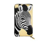 YYHHAOFA Black and White Zebra Printed Leather Long Clutch Wallet : Comfortable, Lightweight,Fashion, Durable 7.48 x 4.13 in