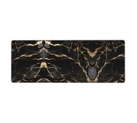YYHHAOFA Black Gold Marble Mouse Pad 12x31.5in Extended Desk Mat