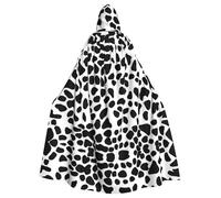 YYHHAOFA Black Leopard Pattern Pattern Halloween Adult Hooded Cape Men'S And Women'S Clothing Mantle Role-Playing