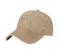 YYHHAOFA Black Scribbled Greyhound Prints Washed Cowboy Baseball Cap for Adults - Stylish and Breathable Hat
