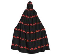 YYHHAOFA Blood red bat wings Prints Halloween Adult Hooded Cloak is a super large, comfortable, and durable cloak designed for adults