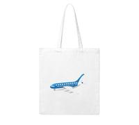 YYHHAOFA Blue and white polka dot airplane Prints Woman Canvas Tote Bag Strong and durable for traveling, shopping, Daily One Size