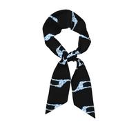 YYHHAOFA Blue and white porcelain giraffe Prints Long Silk Scarf for Women, Soft, Silky, Glossy, Skin Friendly, Breathable, Hair Scarf, Headband