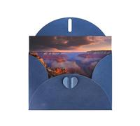 YYHHAOFA Blue Greeting Card Beauty Grand Canyon Picture for Christmas, Children's Birthday, Valentine's Day, and Party Invitation