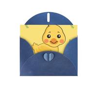 YYHHAOFA Blue Greeting Card cartoon duck Picture 4x6in for Christmas, children's birthdays, Valentine's Day, wedding anniversaries, and party invitations