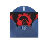 YYHHAOFA Blue Greeting Card Spartan Warrior Helmet Picture 4x6in for Christmas, children's birthdays, Valentine's Day, wedding anniversaries, and party invitations
