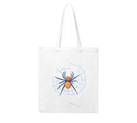 YYHHAOFA Blue spider on spider web Prints Woman Canvas Tote Bag Strong and durable for traveling, shopping, Daily One Size