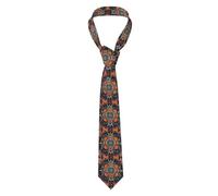 YYHHAOFA Boho Mandala Colorful Flowers Picture Men's tie classic style suit cravat suitable for holidays and work
