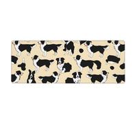 Yyhhaofa Border Collie Pattern Printed Extra Large Mouse Pad, Computer Office Anti Slip Gaming Keyboard Thickened Version 12x31.5in