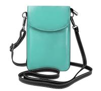 YYHHAOFA Bright Blue Pattern Small Leather Women'S Crossbody Flip Phone Bag, Waterproof And Durable