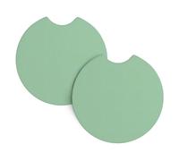 YYHHAOFA Bright Green Prints Car Cup Coasters 2-Pack - High-Grade Drink Layers: Protect Your Ride & Simplify Life!