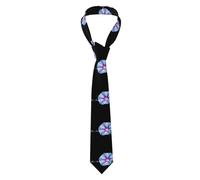 YYHHAOFA Bubble blowing morning glory Picture Men's Necktie for Business, Daily Wear, Work, Birthdays, Weddings, Parties, Banquets Easy Care 57X3.1 In