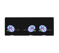 Yyhhaofa Bubble Blowing Morning Glory Printed Extra Large Mouse Pad, Computer Office Anti Slip Gaming Keyboard Thickened Version 12x31.5in