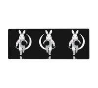 YYHHAOFA Bunny Astronaut On The Moon Printed Extra Large Mouse Pad, Computer Office Anti Slip Gaming Keyboard Thickened Version 12x31.5in