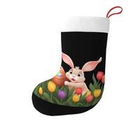 YYHHAOFA Bunny delivering Easter eggs Picture Christmas Socks Stocking Festival Large Capacity Printed Socks Decoration