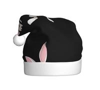 YYHHAOFA Bunny taking selfie Pattern Christmas Hat for Adult Making It a Fun and Durable Gift for Men and Women
