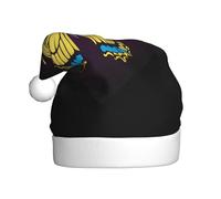 YYHHAOFA Butterfly in the heart Pattern Christmas Hat for Adult Soft, Lightweight, and Fluffy Design for Men and Women