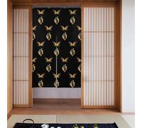 YYHHAOFA Butterfly on a floral scarf Picture Curtain 2 Pcs Spliced 34x56in Good Drape, Smooth and Not Easily Wrinkled, Fabric curtains, room dividers