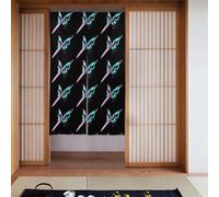 YYHHAOFA Butterfly pierced by a sword Pattern Door curtain partition splicing privacy protection suitable for kitchen, bathroom, room 34x56in