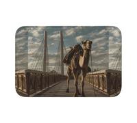 YYHHAOFA Camel on The Bridge Pattern Crystal Velvet Lock Edge Floor mat, Bedroom Carpet, Parlor, Dormitory Home Decoration