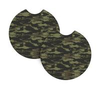 YYHHAOFA Camouflage Prints Car Cup Coasters 2-Pack - High-Grade Drink Layers: Protect Your Ride & Simplify Life!