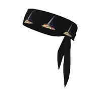 YYHHAOFA Candy under the witch hat Picture Sports headscarf, sweat absorbing and breathable, motion headband, double-sided kerchief