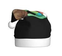 YYHHAOFA Capybara sitting on the Rainbow Bridge Picture Christmas Hat for Adult for men and women clothing headband for festive occasions