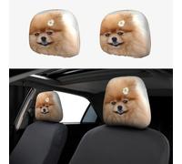 YYHHAOFA Car Headrest Cover 2 Pcs Elastic Fit, Easy Install, Breathable
