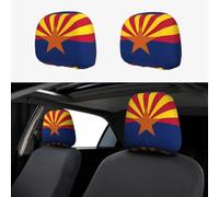 YYHHAOFA Car Headrest Cover 2 Pcs Elastic Fit, Easy Install, Breathable