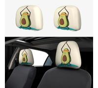 YYHHAOFA Car Headrest Cover 2 Pcs Elastic Fit, Easy Install, Breathable
