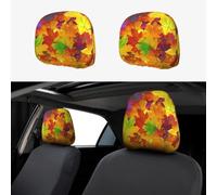 YYHHAOFA Car Headrest Cover 2 Pcs Elastic Fit, Easy Install, Breathable