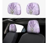 YYHHAOFA Car Headrest Cover 2 Pcs Elastic Fit, Easy Install, Breathable