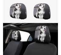 YYHHAOFA Car Headrest Cover 2 Pcs Elastic Fit, Easy Install, Breathable