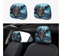 YYHHAOFA Car Headrest Cover 2 Pcs Elastic Fit, Easy Install, Breathable
