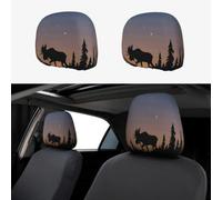 YYHHAOFA Car Headrest Cover 2 Pcs Protect Your Vehicle's Interior